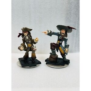 Disney Infinity Jack Sparrow & Barbossa Pirates of the Caribbean Figures Gaming